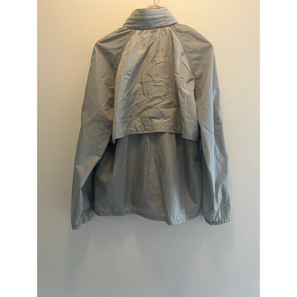 Vintage Woolrich Full Zip Windbreaker w Hidden Hood Gray Size Medium JJ - Picture 4 of 9